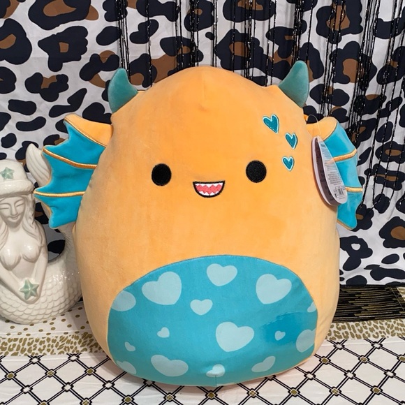 SQUISHMALLOWS JAZWARES ANTJUAN THE SEA MONSTER PLUSH PILLOW TOY 14” - Picture 2 of 5